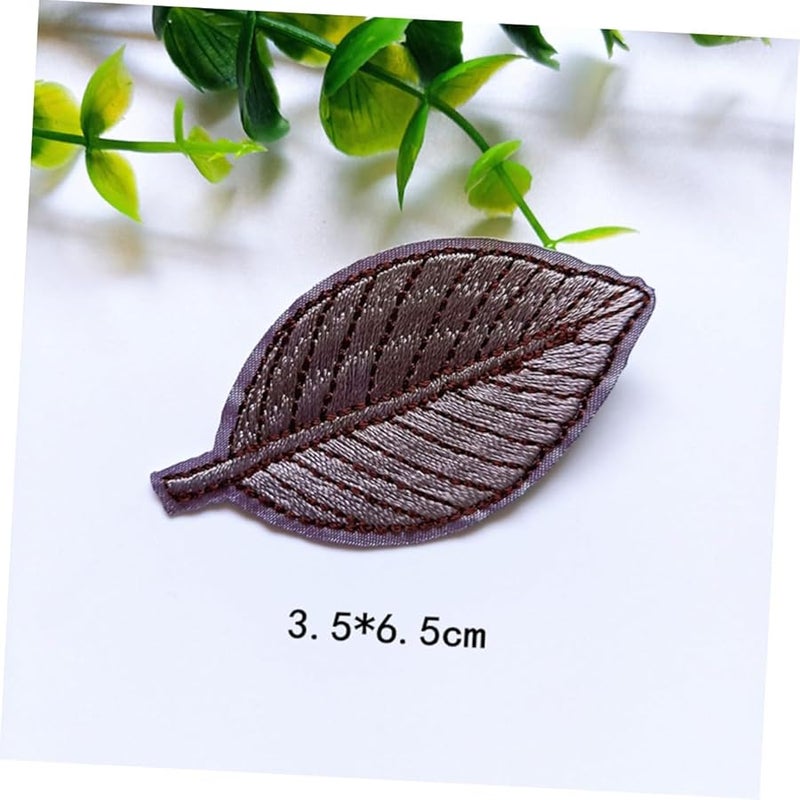 12Pcs Green Leaves Embroidered Patches For Dresses Skirts Vests Hats Sewing - Image 3